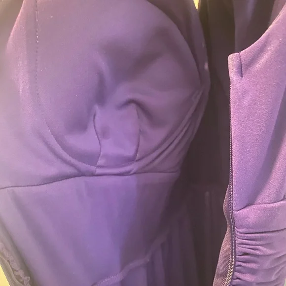 Purple sleeveless high-low dress by Sangria, size 10, built-in … - Picture 8 of 12